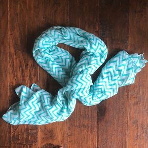 Turquoise chevron scarf